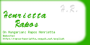 henrietta rapos business card